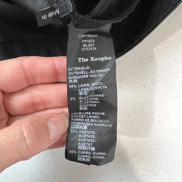 The Kopples Women Straight Leg Wool Dress Pants High Rise Solid Black Size 36‎ - Picture 12 of 14